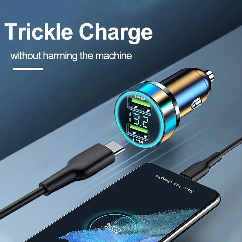 Dual USB Ports Super Fast Car Charging Adapter