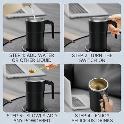 380ML USB Rechargeable Mini Electric Coffee Self Mixing Mug