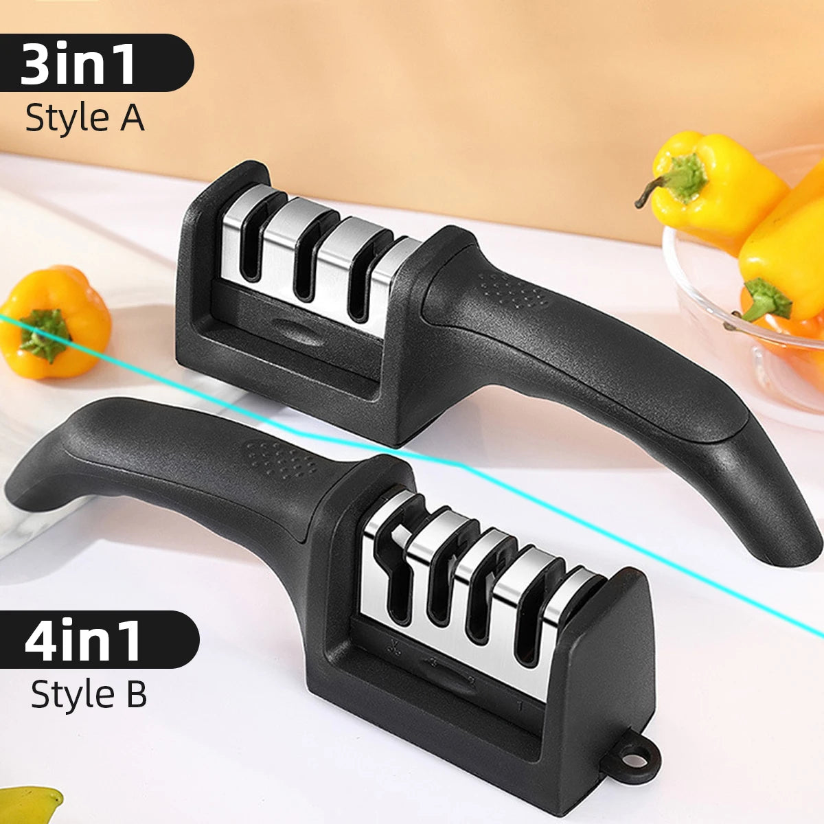 Kitchen 3-Segment Knife Sharpener