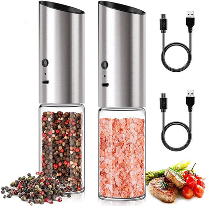 USB Rechargeable Electric Salt and Pepper Grinder