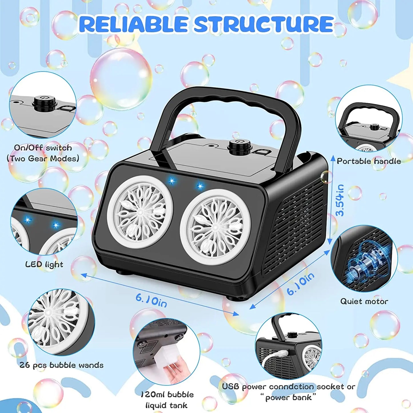 Portable Automatic Bubble Machine