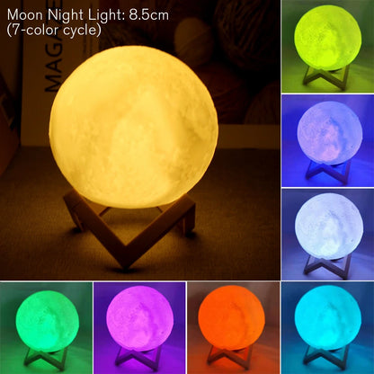 LED Moon Lamp for Bedroom Decor