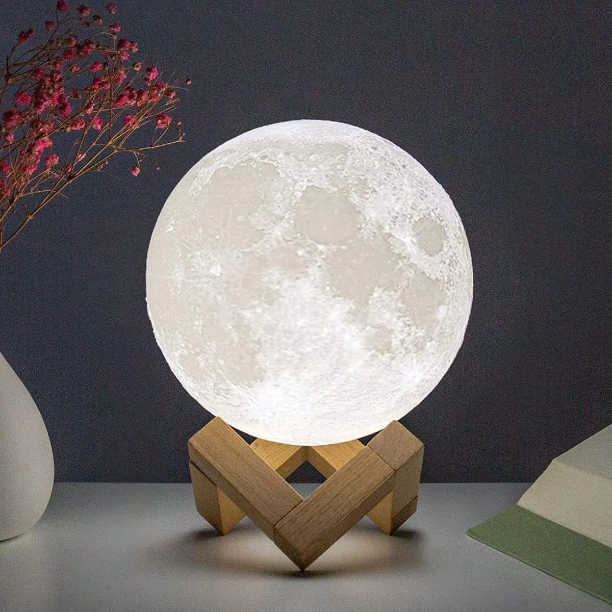 LED Moon Lamp for Bedroom Decor